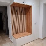 Meuble d'entrée contemporain sur mesure, bois et chêne – Alphabois Aix-en-Provence